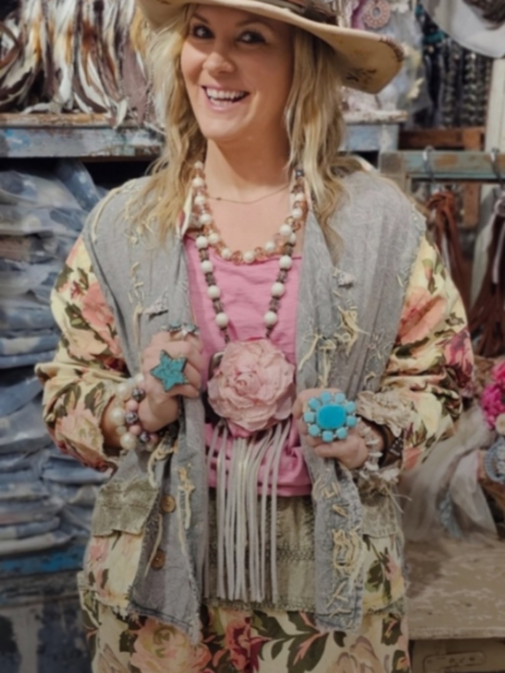 🎉 A RARE BIRD “ CHAMBRAY 2  “ A RARE BIRD HAND MADE CHAMBRAY KNOTTED JACKET 49 - Picture 10 of 12